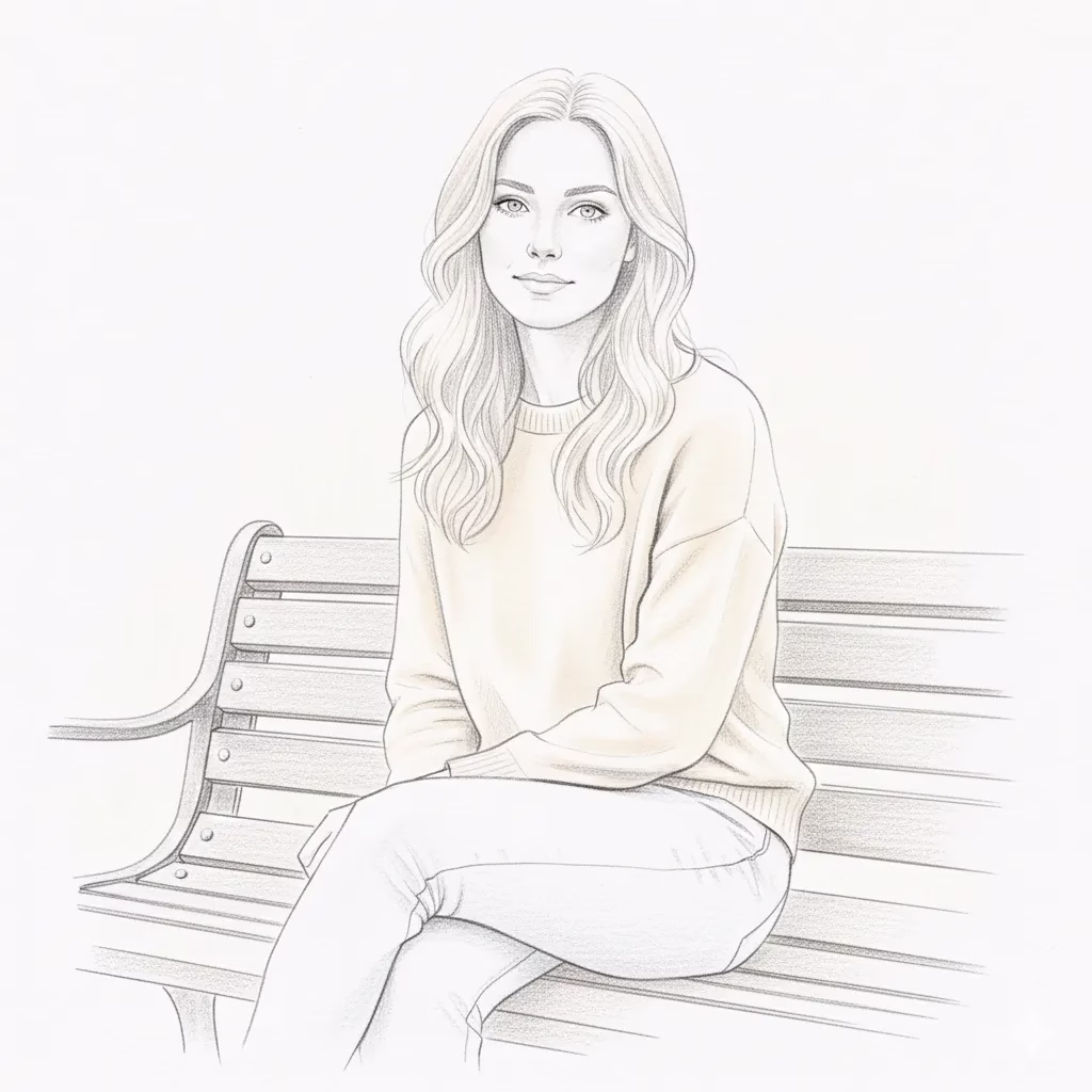 Create a rough charcoal outline version of this photo using bold strokes, smudged shading, and a textured handmade look.
